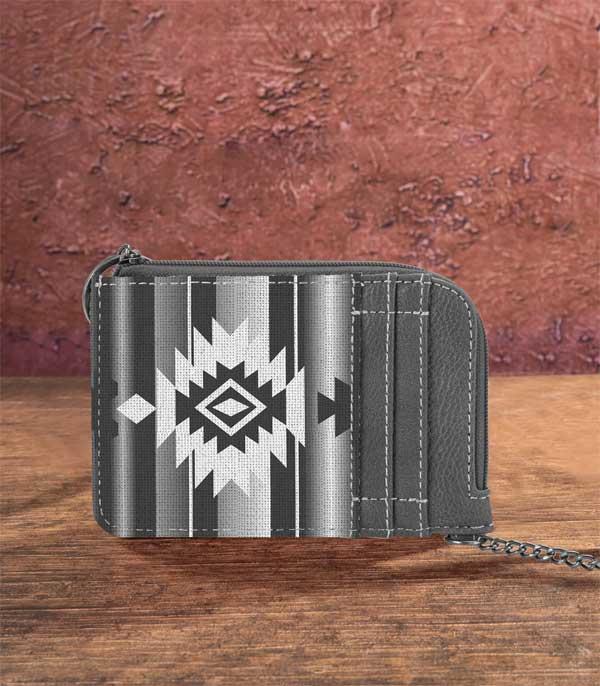 MONTANAWEST BAGS :: MENS WALLETS I SMALL ACCESSORIES :: Wholesale Wrangler Aztec Mini Zip Card Case