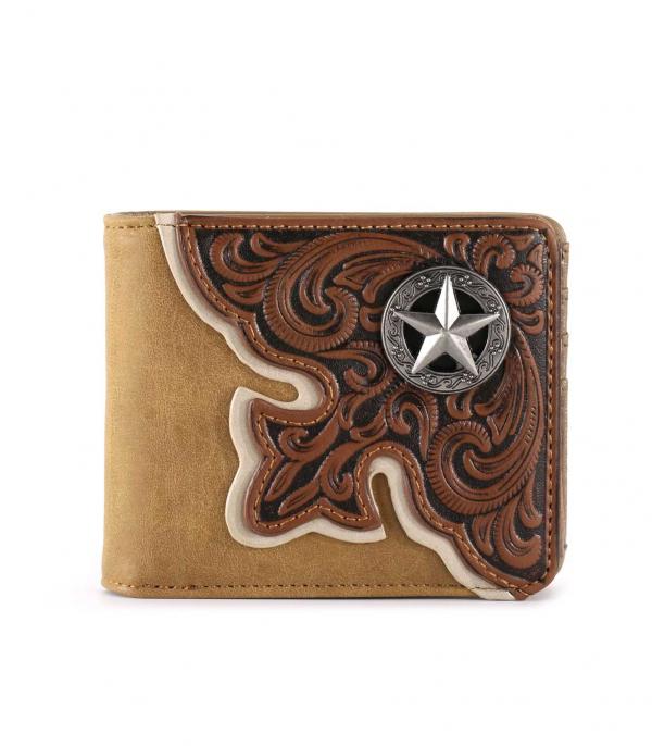 MONTANAWEST BAGS :: MENS WALLETS I SMALL ACCESSORIES :: Wholesale Montana West Embossed Floral Mens Wallet
