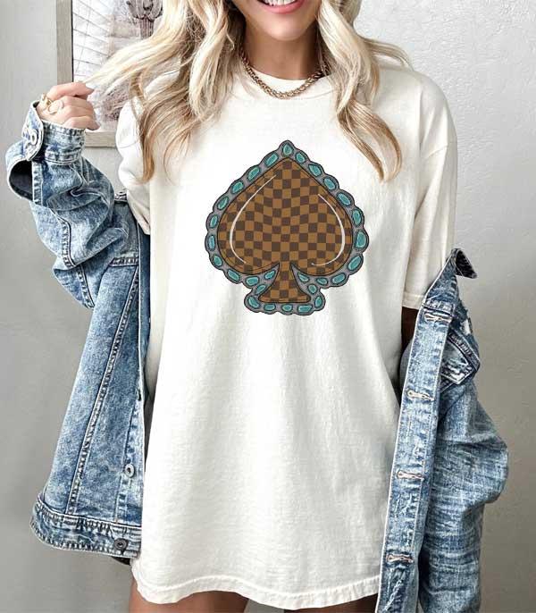 GRAPHIC TEES :: GRAPHIC TEES :: Wholesale Western Checkered Ace CC Tshirt