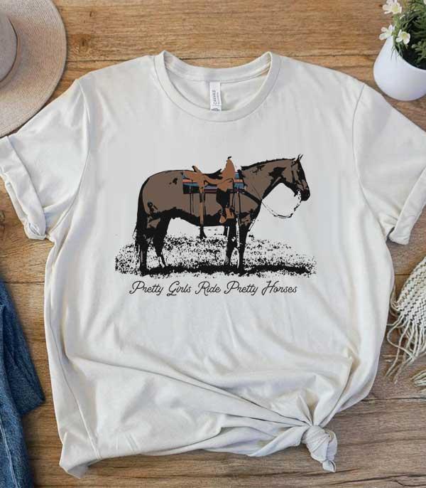 GRAPHIC TEES :: GRAPHIC TEES :: Wholesale Pretty Girls Ride Pretty Horse Tshirt