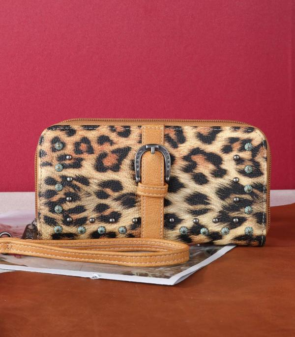 MONTANAWEST BAGS :: MENS WALLETS I SMALL ACCESSORIES :: Wholesale Montana West Leopard Print Wallet