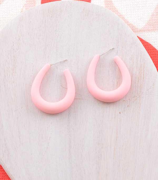 EARRINGS :: HOOP EARRINGS :: Wholesale Pink Valentines Day Earrings