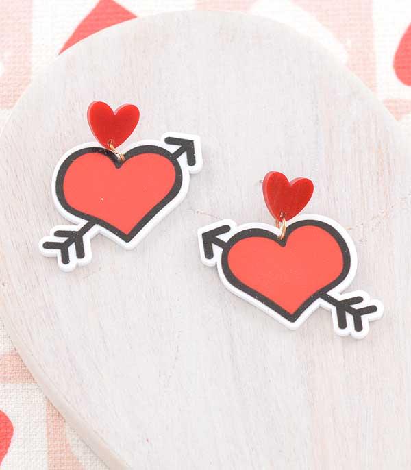 <font color=red>VALENTINE'S</font> :: Wholesale Valentines Day Heart Earrings
