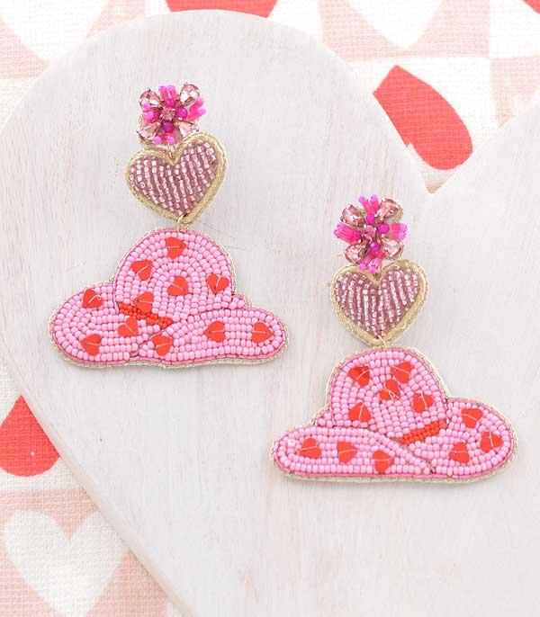EARRINGS :: POST EARRINGS :: Wholesale Cowgirl Valentines Earrings