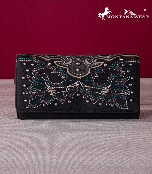 MONTANAWEST BAGS :: MENS WALLETS I SMALL ACCESSORIES :: Wholesale Montana West Embroidered Wallet