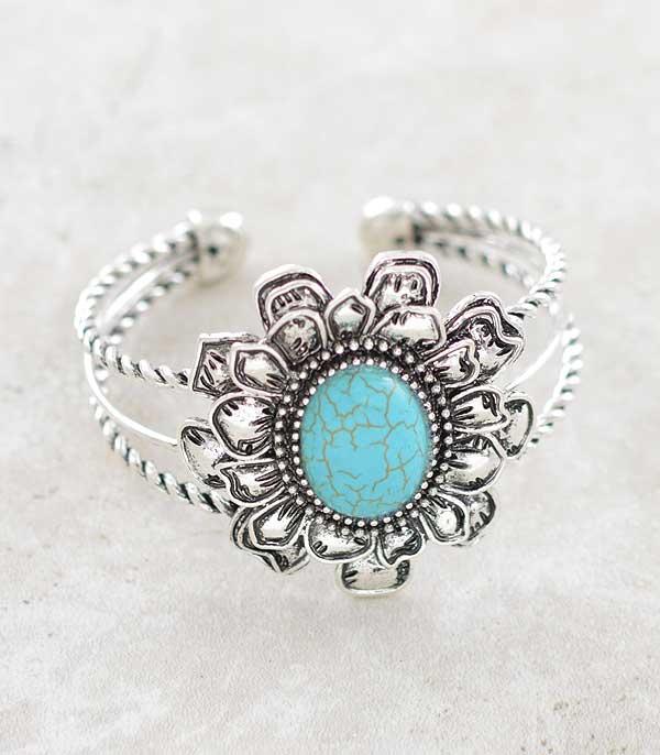 WHAT'S NEW :: Wholesale Western Turquoise Flower Cuff Bracelet