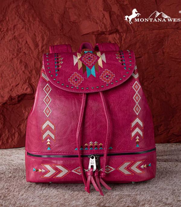 MONTANAWEST BAGS :: WESTERN PURSES :: Wholesale Montana West Aztec Embroidered Backpack