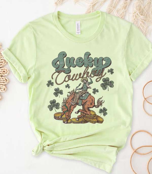 <font color=green>SPRING</font> :: Wholesale Cowboy Lucky Bella Canvas Tshirt