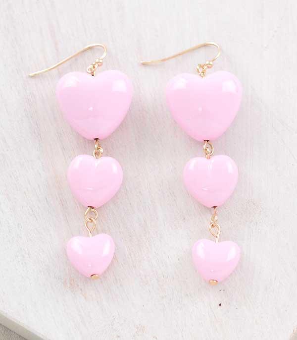 New Arrival :: Wholesale Heart Drop Earrings