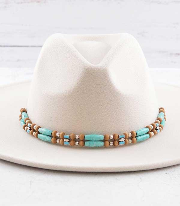 WHAT'S NEW :: Wholesale Turquoise Wooden Bead Hat Band