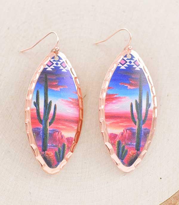 EARRINGS :: WESTERN HOOK EARRINGS :: Wholesale Western Cactus Earrings