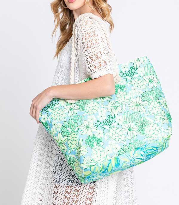 WHAT'S NEW :: Wholesale Turtle Print Beach Tote Bag