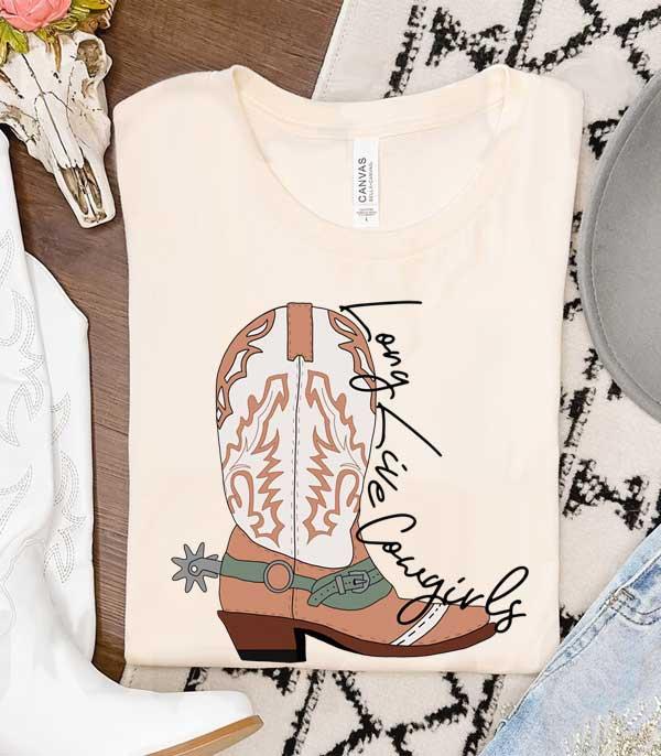 GRAPHIC TEES :: GRAPHIC TEES :: Wholesale Long Live Cowgirls Bella Canvas Tshirt