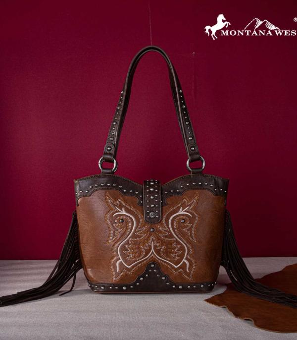 MONTANAWEST BAGS :: WESTERN PURSES :: Wholesale Fringed Concealed Carry Tote