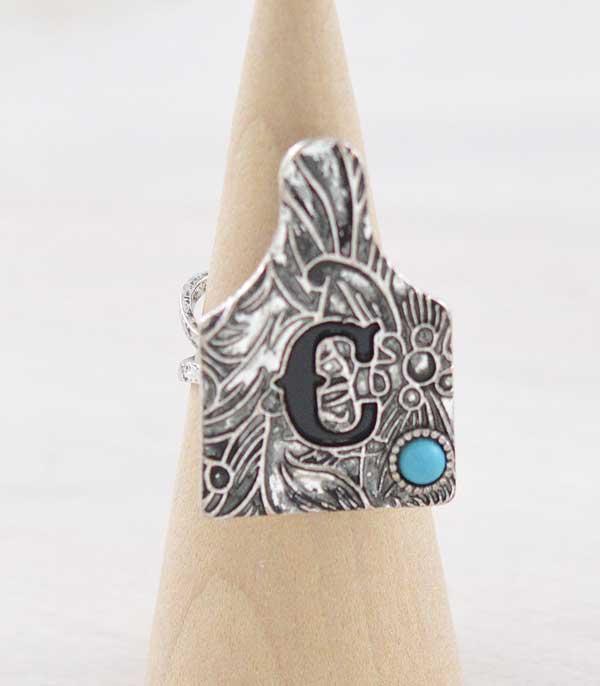 WHAT'S NEW :: Wholesale Tipi Brand Cattle Tag Initial Ring