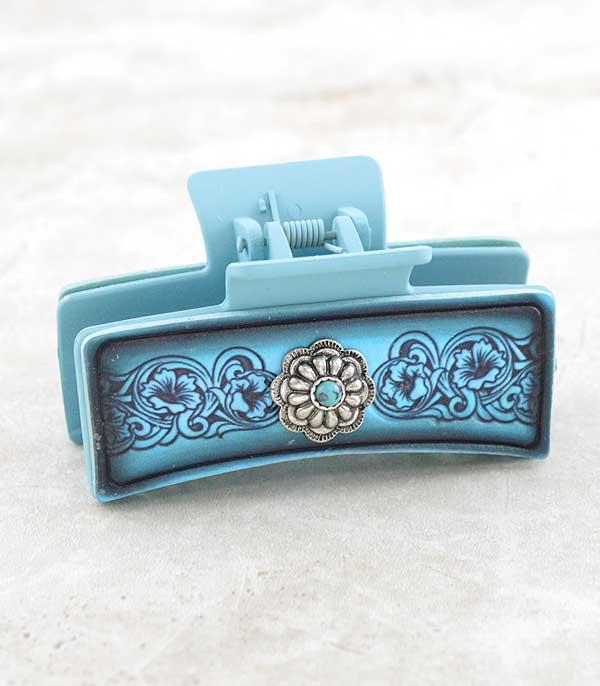 New Arrival :: Wholesale Western Concho Leather Hair Clip