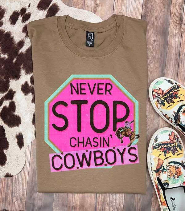 WHAT'S NEW :: Wholesale Never Stop Chasin Cowboys Graphic Tshirt