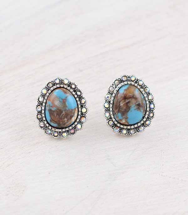 WHAT'S NEW :: Wholesale Western Turquoise Oval Earrings