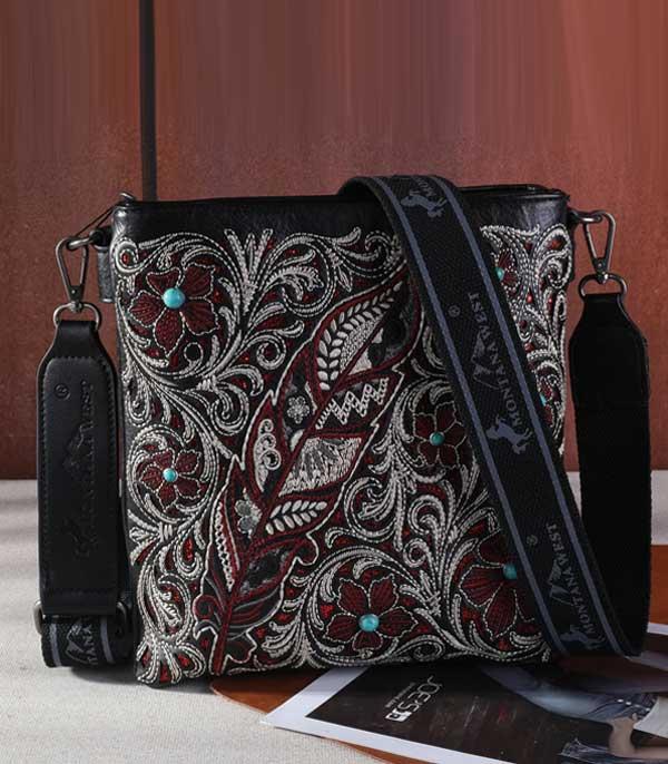 Search Result :: Wholesale Feather Floral Concealed Carry Crossbody