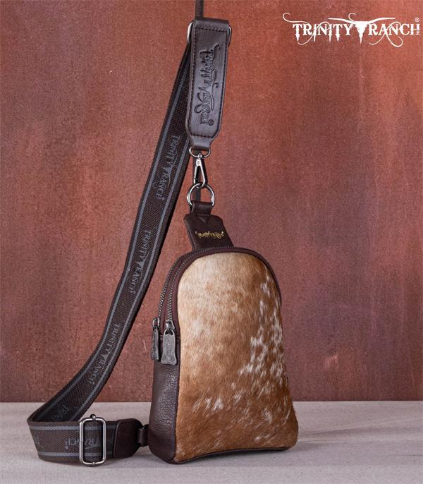 New Arrival :: Wholesale Trinity Ranch Cowhide Sling Bag