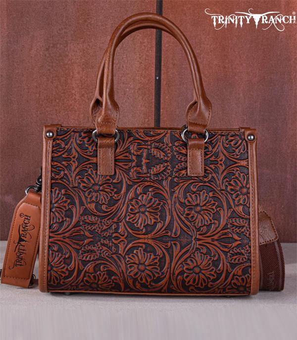 MONTANAWEST BAGS :: TRINITY RANCH BAGS :: Wholesale Trinity Ranch Floral Tooled Tote