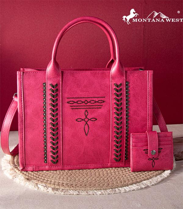 New Arrival :: Wholesale Montana West Boot Stitch Tote Wallet Set