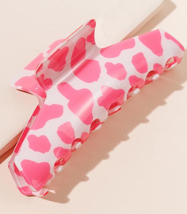 New Arrival :: Wholesale Cow Print Hair Claw Clip