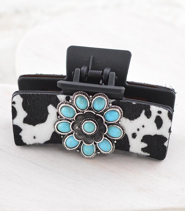 New Arrival :: Wholesale Western Cow Print Hair Claw Clip