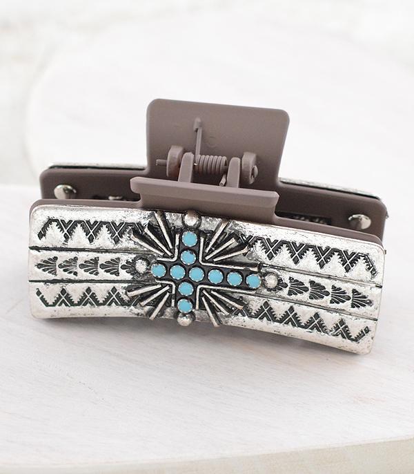 New Arrival :: Wholesale Tipi Brand Turquoise Cross Hair Clip