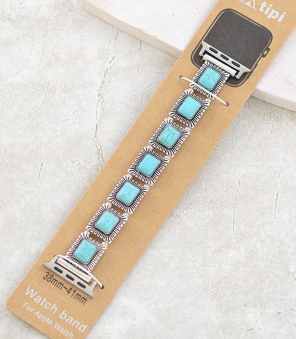 <font color=BLUE>WATCH BAND/ GIFT ITEMS</font> :: SMART WATCH BAND :: Wholesale Tipi Brand Turquoise Watch Band