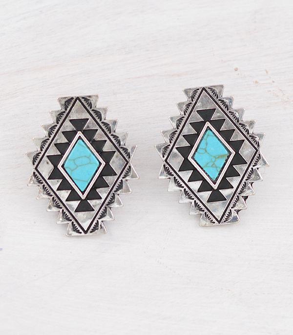 New Arrival :: Wholesale Western Aztec Turquoise Earrings