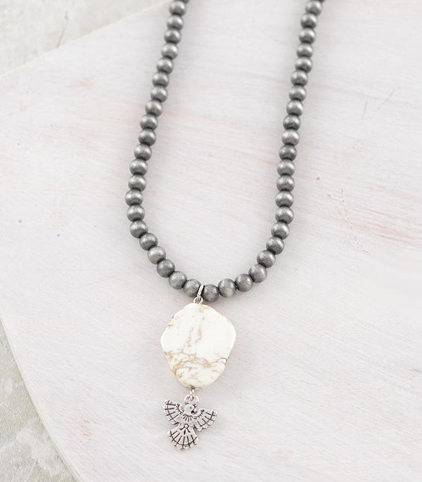 NECKLACES :: WESTERN TREND :: Wholesale Western Semi Stone Navajo Pearl Necklace