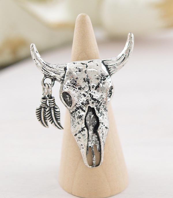 RINGS :: Wholesale Tipi Brand Western Steer Skull Ring