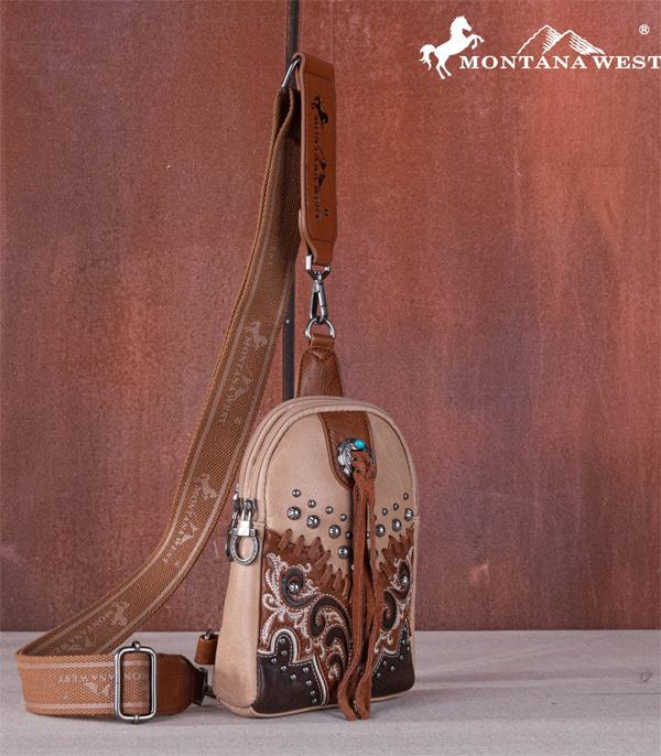 MONTANAWEST BAGS :: WESTERN PURSES :: Wholesale Montana West Scroll Cut-Out Sling Bag