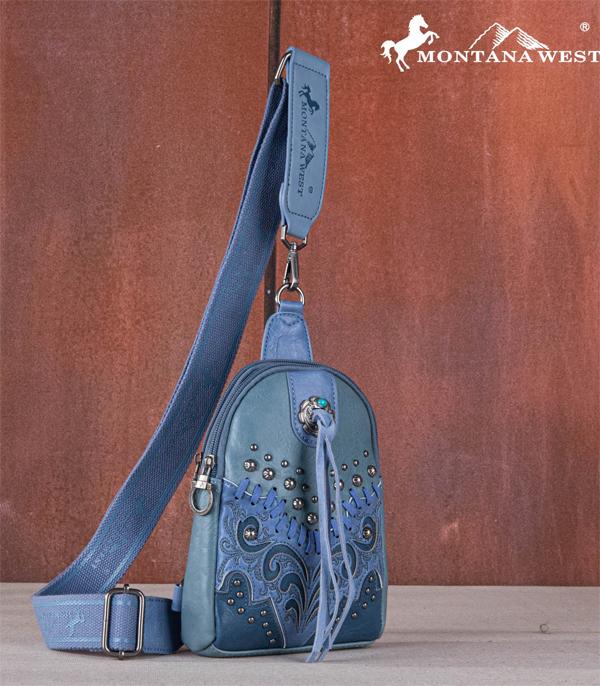 MONTANAWEST BAGS :: WESTERN PURSES :: Wholesale Montana West Scroll Cut-Out Sling Bag
