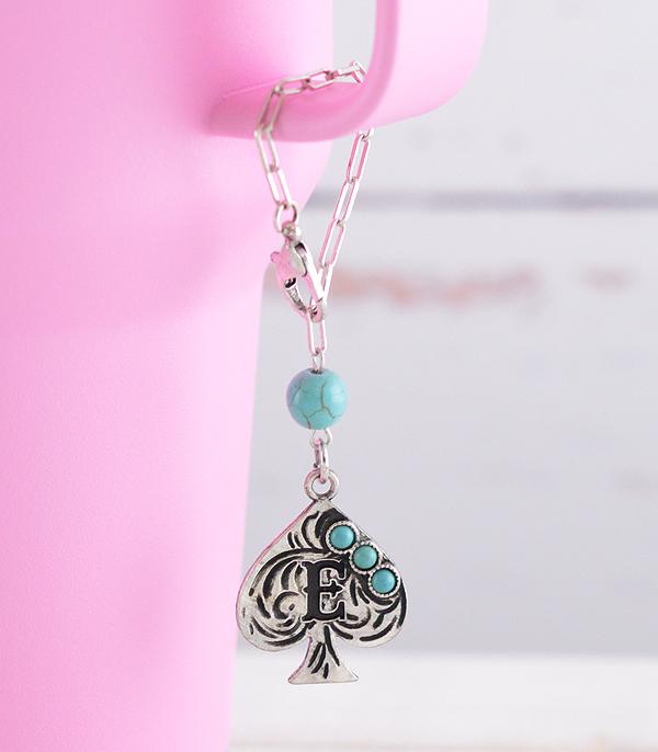 INITIAL JEWELRY :: GIFT ITEM :: Wholesale Western Initial Tumbler Charm