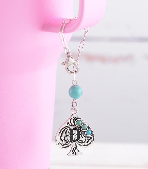 INITIAL JEWELRY :: GIFT ITEM :: Wholesale Western Initial Tumbler Charm