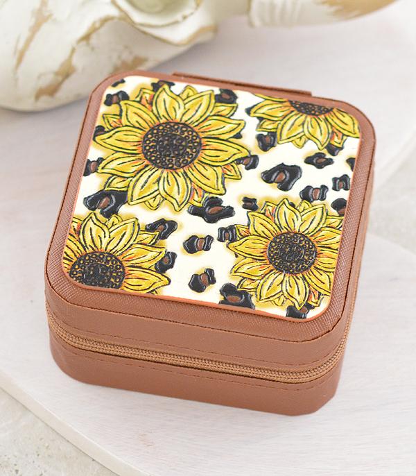 New Arrival :: Wholesale Western Sunflower Mini Jewelry Case