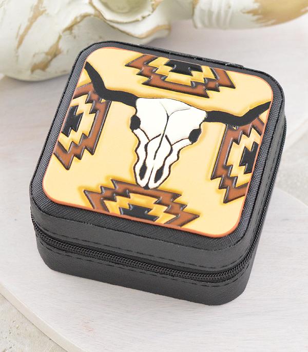 New Arrival :: Wholesale Western Steer Skull Mini Jewelry Case