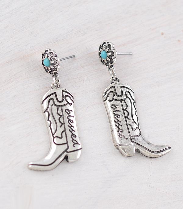 New Arrival :: Wholesale Western Cowboy Boots Earrings
