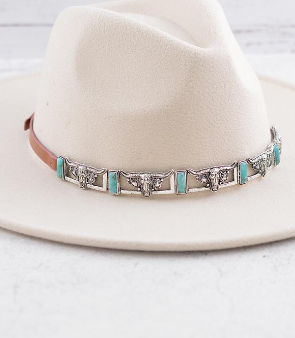 New Arrival :: Wholesale Western Steer Skull Hat Band