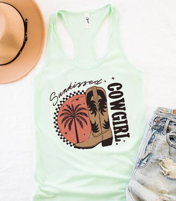 GRAPHIC TEES :: GRAPHIC TEES :: Wholesale Sunkissed Cowgirl Soft Tank Top