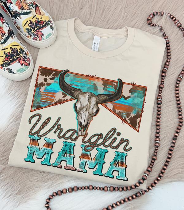 GRAPHIC TEES :: GRAPHIC TEES :: Wholesale Western Wranglin Mama Vintage Tshirt