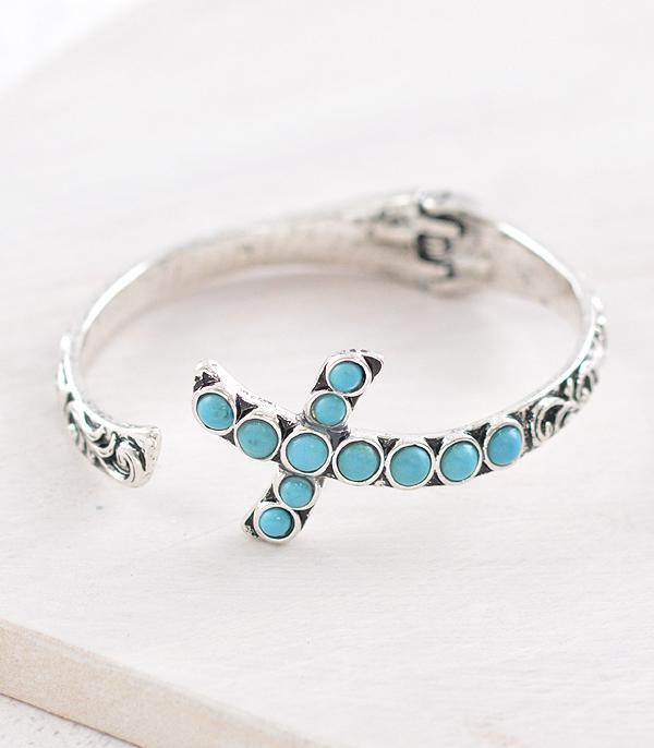 WHAT'S NEW :: Wholesale Western Turquoise Cross Bracelet