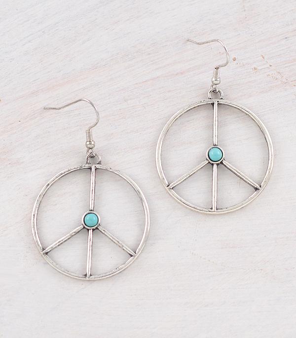 New Arrival :: Wholesale Western Peace Sign Earrings