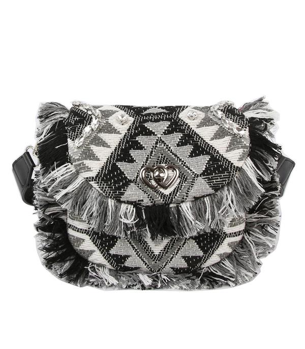 HANDBAGS :: CROSSBODY BAGS :: Wholesale Trendy Aztec Crossbody Bag