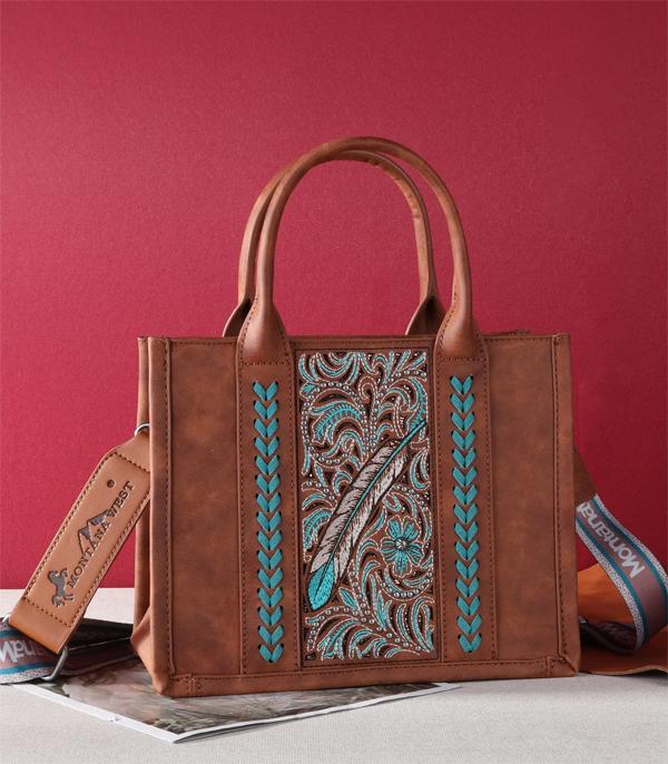 MONTANAWEST BAGS :: WESTERN PURSES :: Wholesale Montana West Feather Tote Crossbody Bag