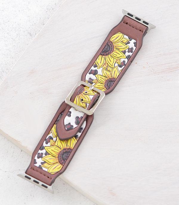 <font color=BLUE>WATCH BAND/ GIFT ITEMS</font> :: SMART WATCH BAND :: Wholesale Western Sunflower Watch Band