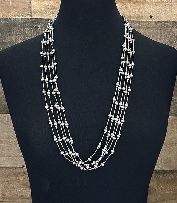 NECKLACES :: WESTERN LONG NECKLACES :: Wholesale Navajo Pearl Multi Strand Necklace