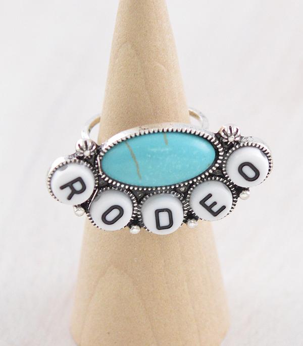 New Arrival :: Wholesale Western Turquoise Rodeo Ring